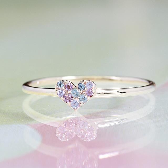 指輪 リング ゴールド ハート タンザナイト 1号〜14号 女性 ギフト プレゼント 爆買い クリスマス