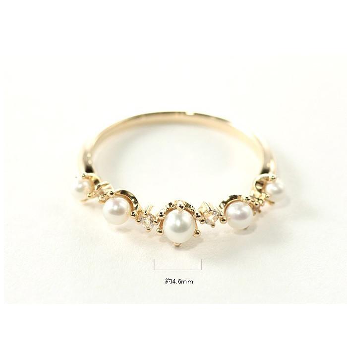 pearlish ホワイトパール ゴールド二重リング Spiral Pearl Gold Ring – Pearlish
