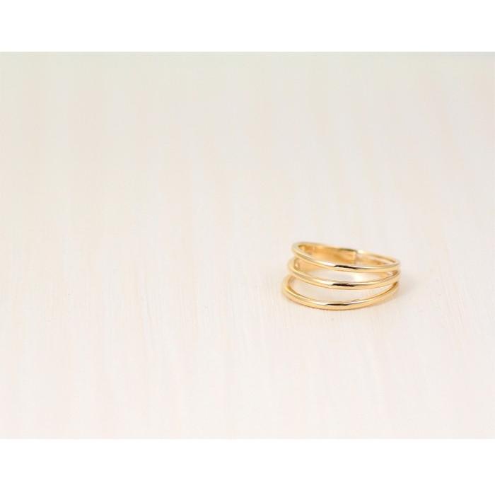 リング ピンキーリング 重ねづけ ゴールド イエローゴールド 指輪 爆