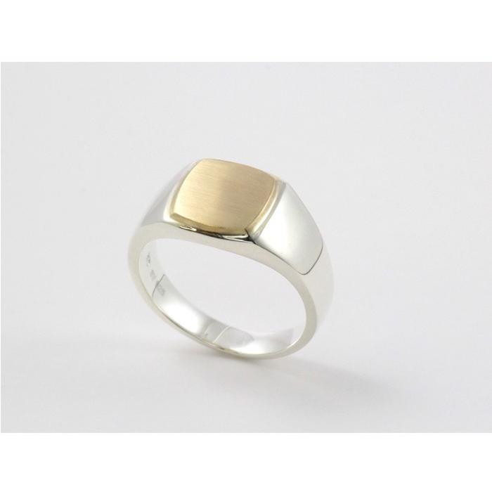 リング ピンキーリング メンズ 指輪 印台 シルバー925 金 10金 10k k10