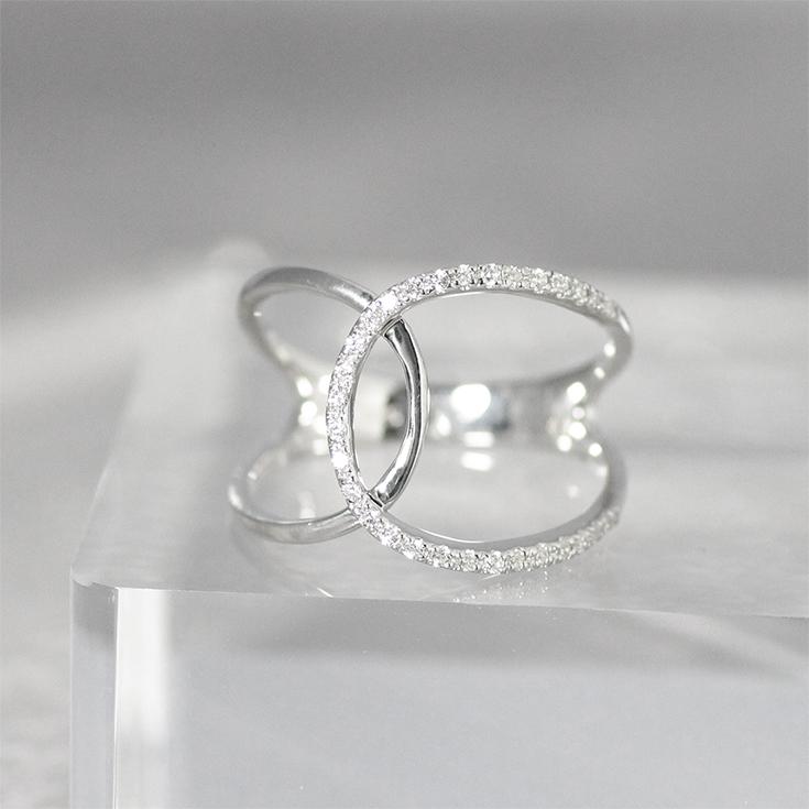 サークルモチーフ sv925 リング プラチナ仕上げ エタニティ 金属