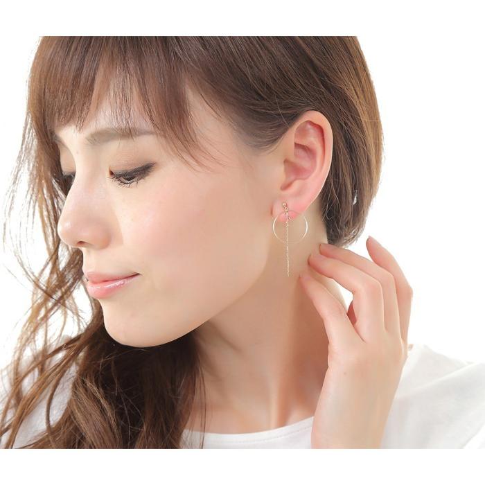 揺れるピアス 10金イヤリング イヤークリップ レディース k10 10k