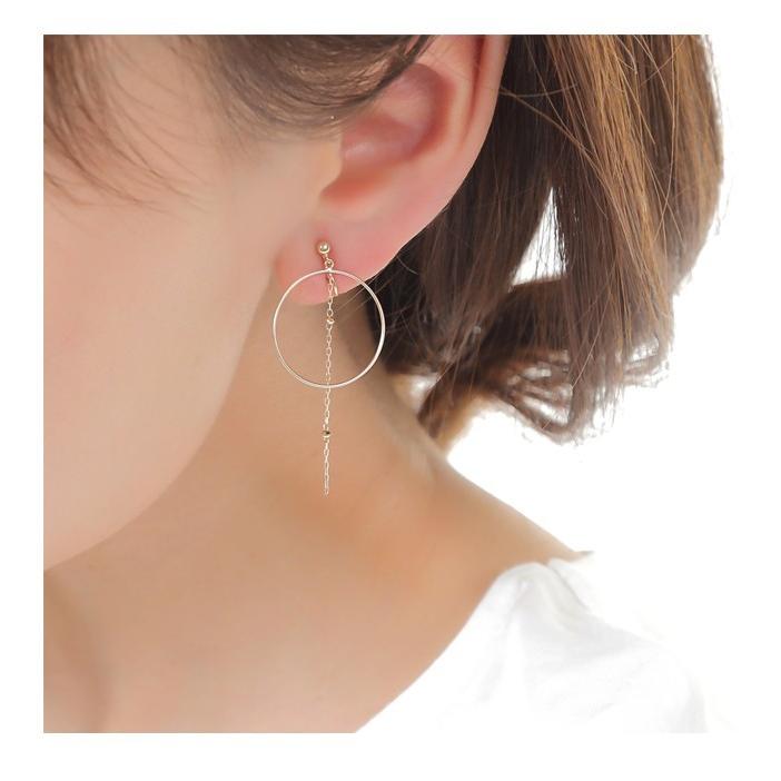 揺れるピアス 10金イヤリング イヤークリップ レディース k10 10k