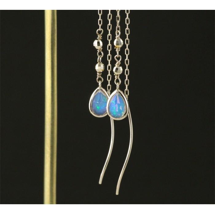 揺れるピアス 10金ピアス オパール レディース k10 10k ゴールド