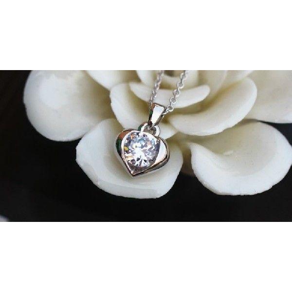 煌きダイヤモンドCZハート彩石1.2ct/ネックレスK18RGP２色展開｜jewelrysanmi｜02