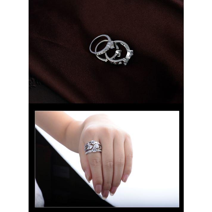 リング 指輪 レディース スワロフスキー クローバー ハート プレゼント 大きいサイズ K18金RGP｜jewelrysanmi｜14