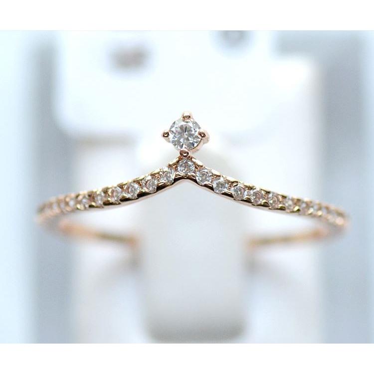 SWAROVSKI（スワロフスキー） 指輪 リングV字 高級 ピンキー 大きい