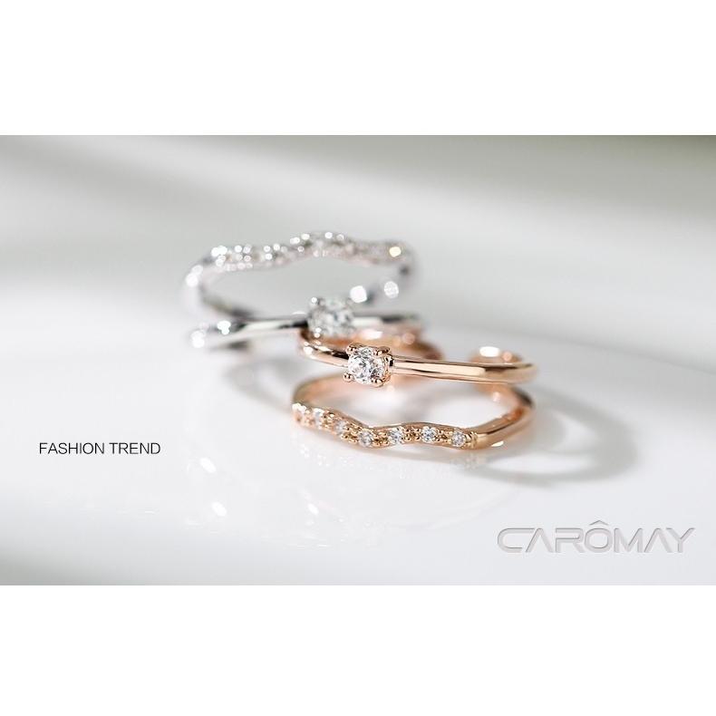 SWAROVSKI（スワロフスキー） リング 指輪 レディース 2連 高級 K18金