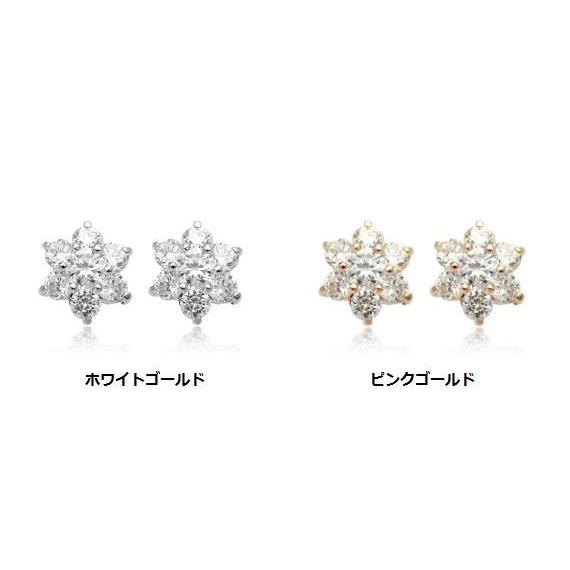 ピアス レディース スワロフスキー 雪の結晶 雪華 誕生日 記念日 クリスマス 母の日 K18金RGP 金属アレルギー対応｜jewelrysanmi｜05