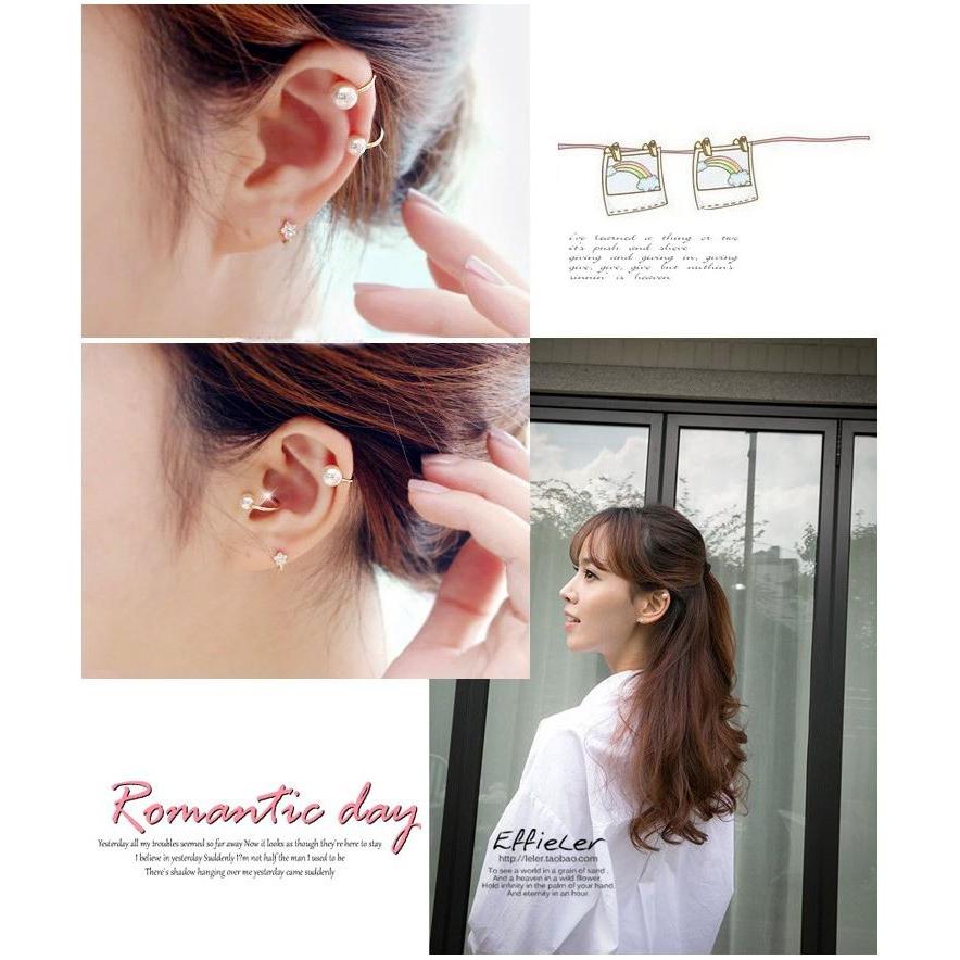 イヤリング 軟骨 片耳 パール 真珠 レディースアクセサリー K18  