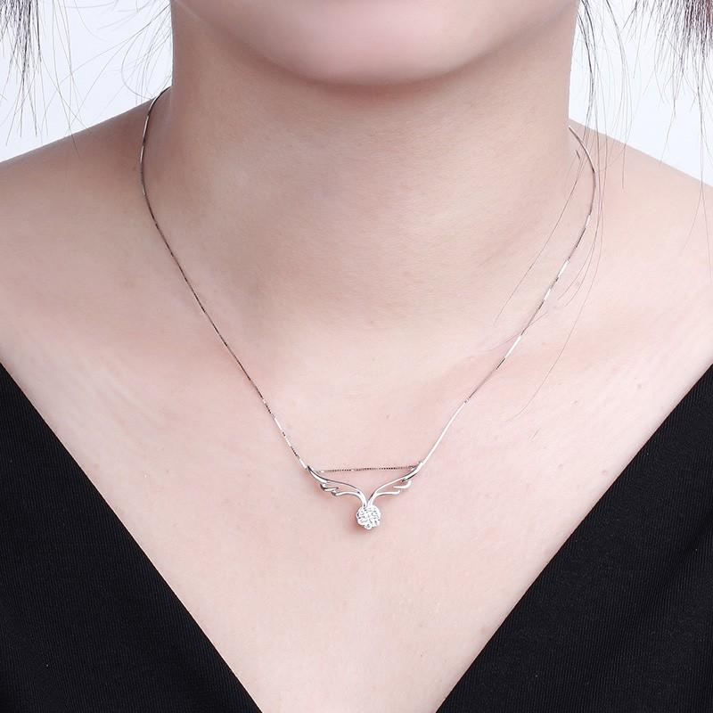 SWAROVSKI ネックレス 翼 天使 スワロフスキー 鎖骨 SILVER925 