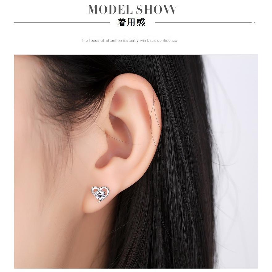 ピアス ハート 高級 上品 シルバー925 彼女 可愛い 誕生日 記念日 