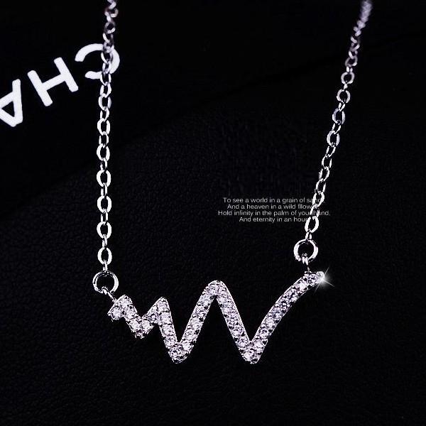 ネックレス レディース 高級 カーブ 流れ星 送料無料 K18RGP : JEWELRY