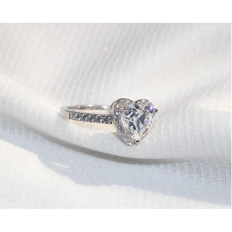 指輪 リング レディース ハート 大粒 ダイヤモンドCZ 結婚指輪 誕生日