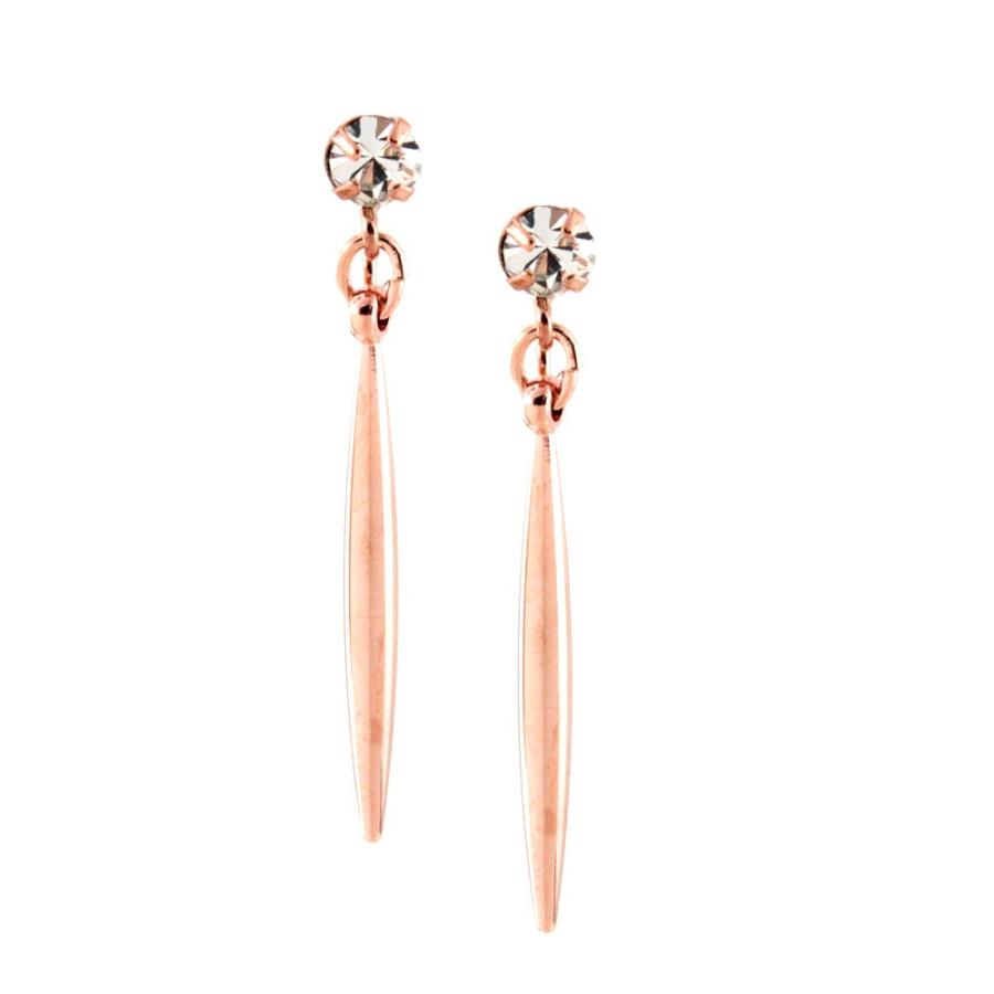 ピアス ノンホール すいらい型 スワロフスキーピアス風のイヤリング