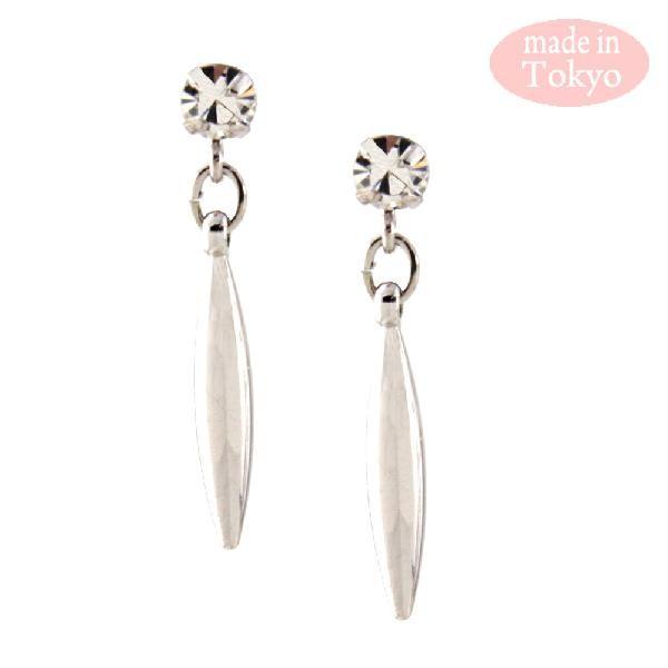 イヤリング ピアス ノンホール すいらい型 スワロフスキー （S） 日本