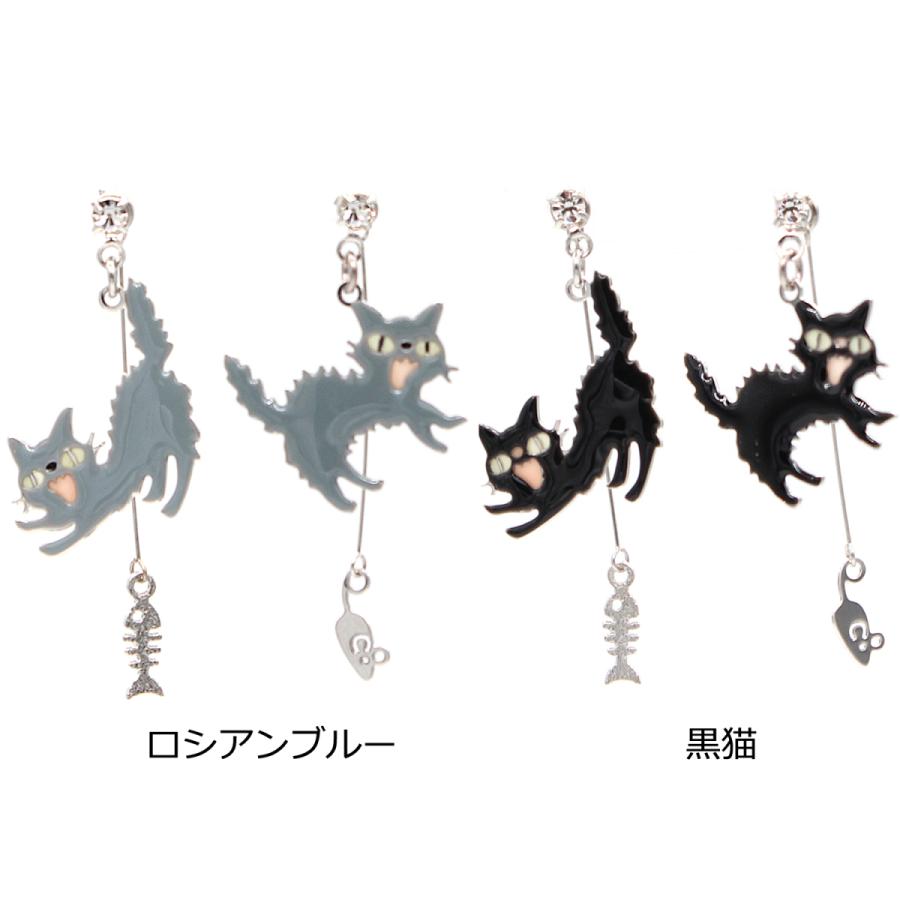 イヤリング ピアス レディース ねこ モチーフ シャーするアクセサリー