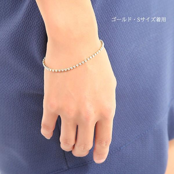 ラインストーン ダイヤレーン ブレスレット マグネット クラスプ