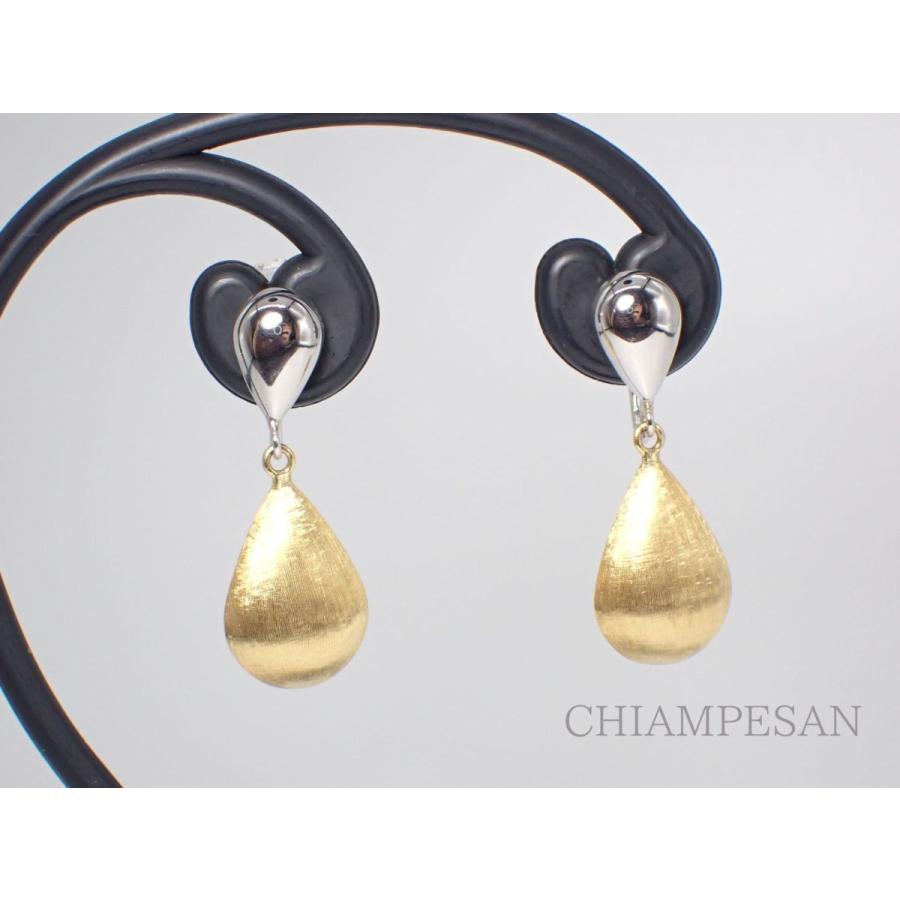 キャンペザン　CHIAMPESAN イヤリング K18 WGK18 18金　イエローゴールド　ホワイトゴールド