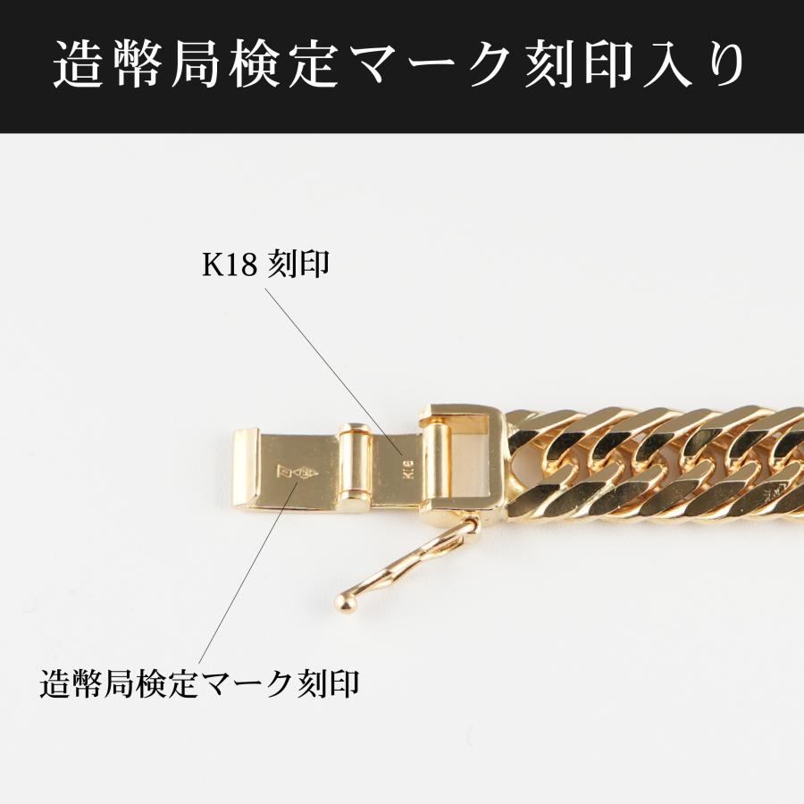 (B061003) K18 YG ネックレス 喜平2面シングル ホールマーク 喜平 ネックレス K18 トリプル 8面 100g 60cm 造幣局検定マーク(ホール