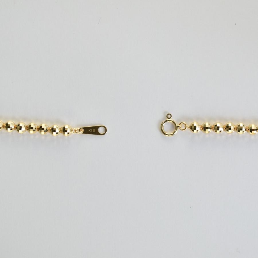K18 ミラーカットボール ブレスレット 幅4mm 長さ18cm 新品 : Jewelry 