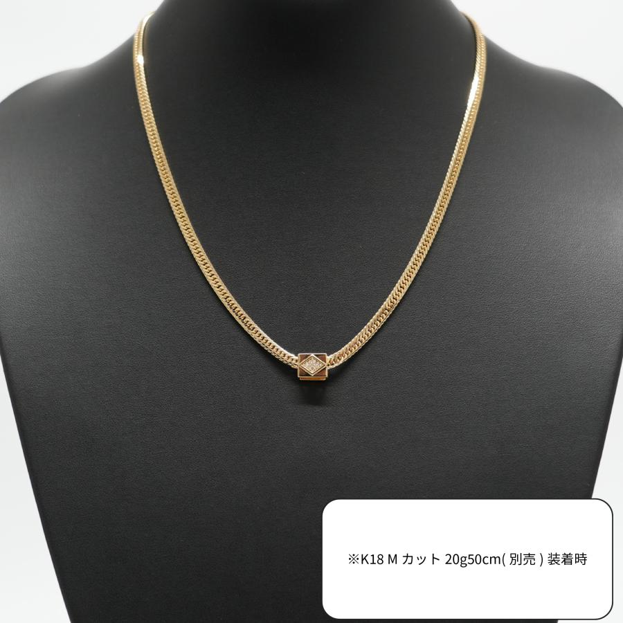 K18 ダイヤモンド ペンダントトップ リバーシブル 2WAY仕様 ペンダントトップ K18 ダイヤモンド付 (Type-DC-小) ※リバーシブル