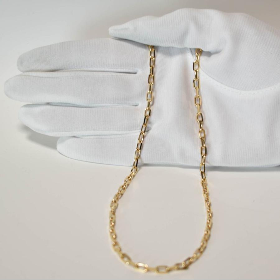 粗目小豆ネックレス K18 幅3.4mm 1.0φ 50cm 小豆 チェーン 粗目小豆ネックレス K18 幅3.4mm 1.0φ 50cm 小豆 チェーン