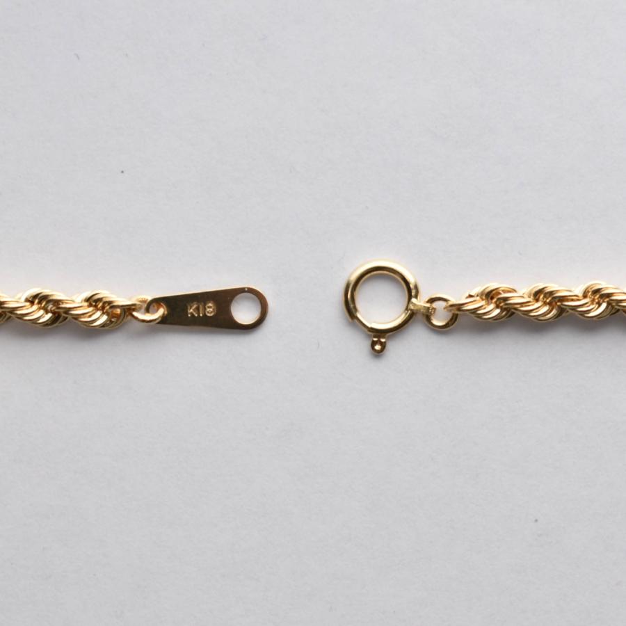 K18 パイプロープ ブレスレット 幅3mm 長さ17cm 新品 : Jewelry Win 