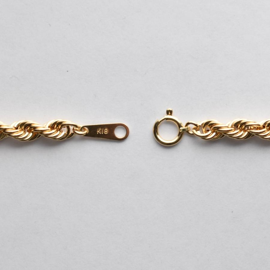 K18 パイプロープ ブレスレット 幅4mm 長さ18cm 新品 : Jewelry K18 パイプロープ ブレスレット 幅4mm 長さ18cm 新品 : Jewelry