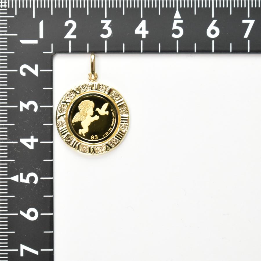 決まりましたk24ツバルエンジェルコインペンダント※これ以上値下げはしません。 ペンダントトップ K24 ツバルエンジェル コイン エンジェル表 1