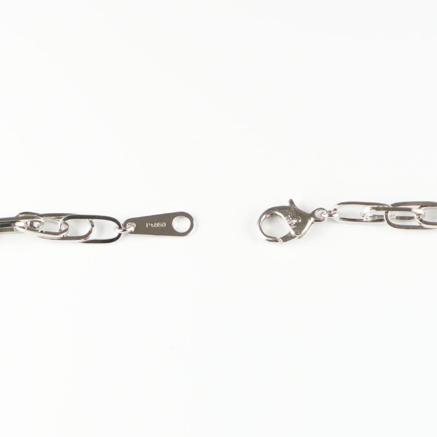 ダブルチェーン ネックレス Pt850 幅4.0mm 0.7角線 55cm 新品 