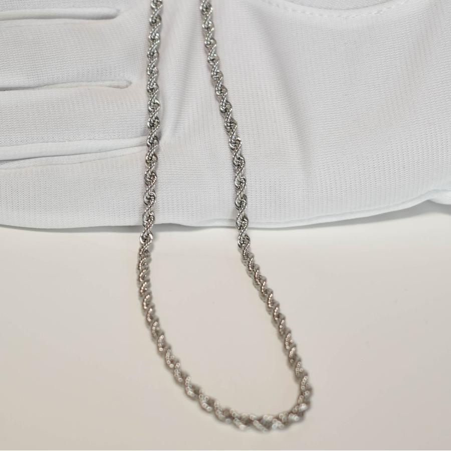 パイプロープ ネックレス Pt850 幅3mm 45cm 新品の画像