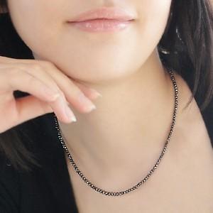 新品k18WG ペンダント ネックレス ブラックダイヤモンド AAAクラス 30ctUP 30aaa プレゼント ギフトの画像