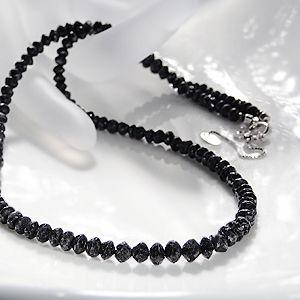 K18WGブラックダイヤモンド 50カラットA　ネックレス メンズ　レディース　誕生石　プレゼント ジュエリーケース付