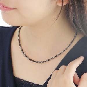 新品k18WG ペンダント ネックレス ブラックダイヤモンド ゴールド カラーストーン AAAクラス 30ct black-nec-30aaa-w プレゼント ギフトの画像