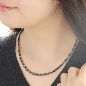 k18WG ペンダントネックレス ブラックダイヤモンド ゴールド ミラー 