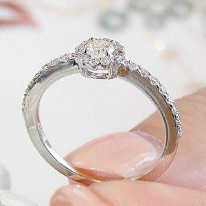 pt900 プラチナ リング ダイヤモンド 大粒 誕生石 4月 SIクラスIJカラー 0.5ct dia-ring-pt050-04の画像