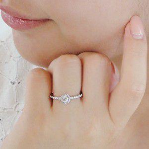 pt900 プラチナ リング ダイヤモンド 大粒 誕生石 4月 SIクラスIJ