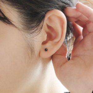 新品pt900 ブラックダイヤモンド ピアス AAAクラス 片耳用 人気 
