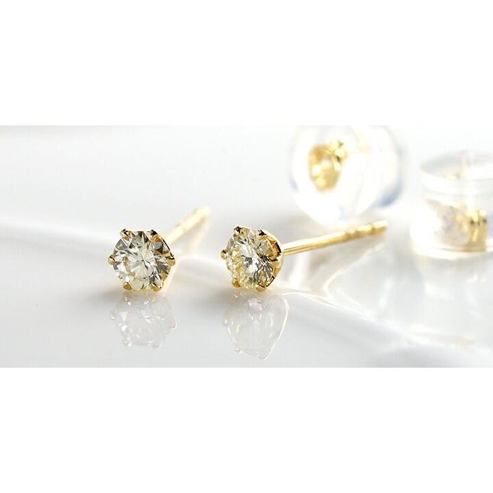 新品K18ダイヤモンド(1粒石) ピアス 両耳 0.20ct(0.10ct×2) RME0597