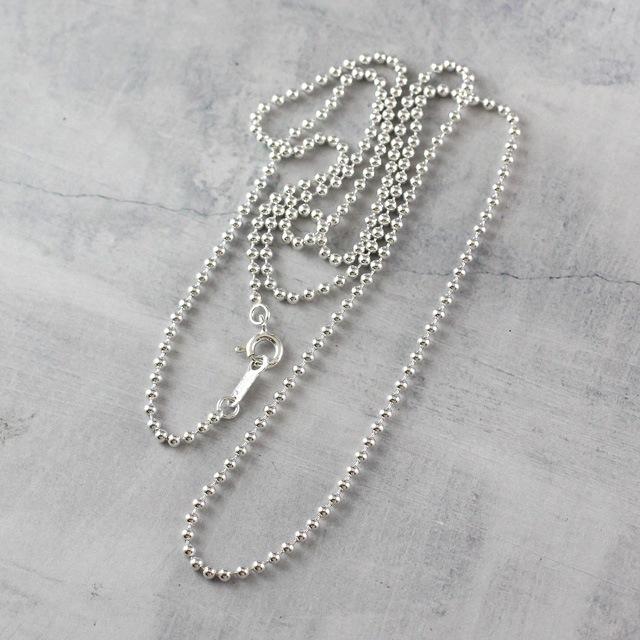 シルバー925 ボールチェーン 太さ2mm 40cm 45cm 50cm 60cm : Jewel