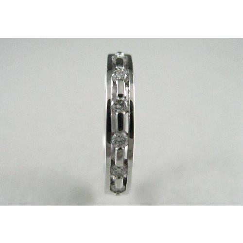 K18WG ホワイトゴールド ダイヤモンド リングピアス片耳用 D0.1ct 2.4g_1
