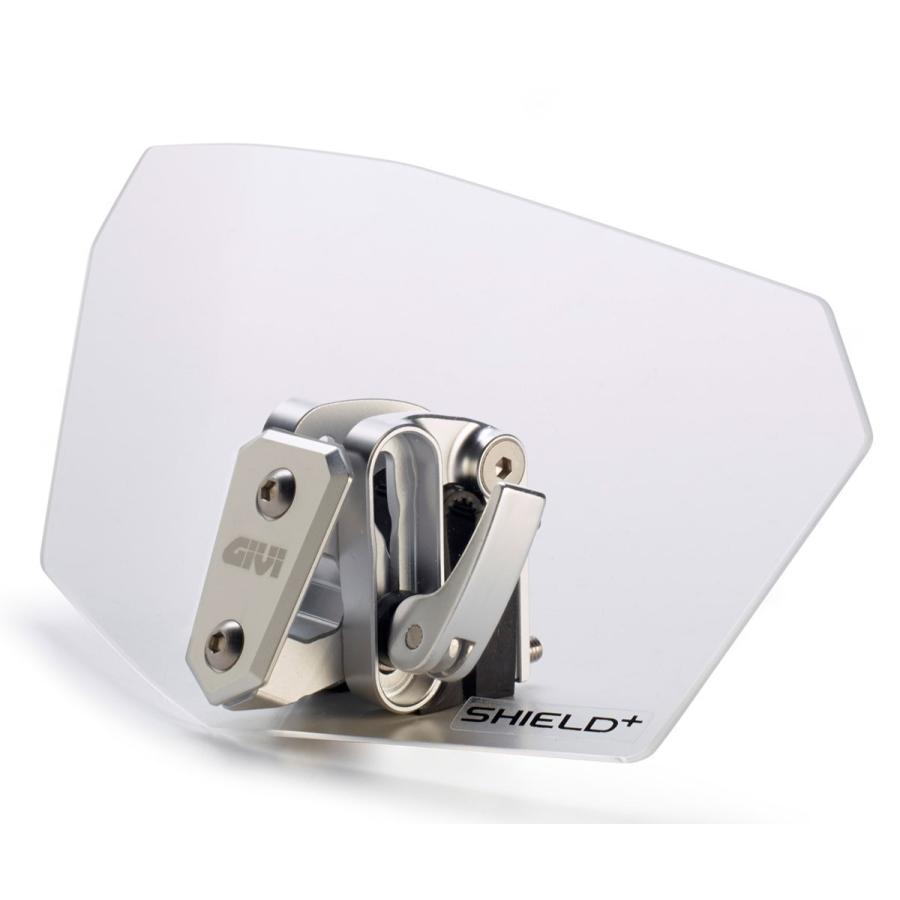 GIVI ジビ S180T ユニバーサルスポイラー クリアー(透明) 角度調整可能なプラスアルファー スクリーン | GIVI