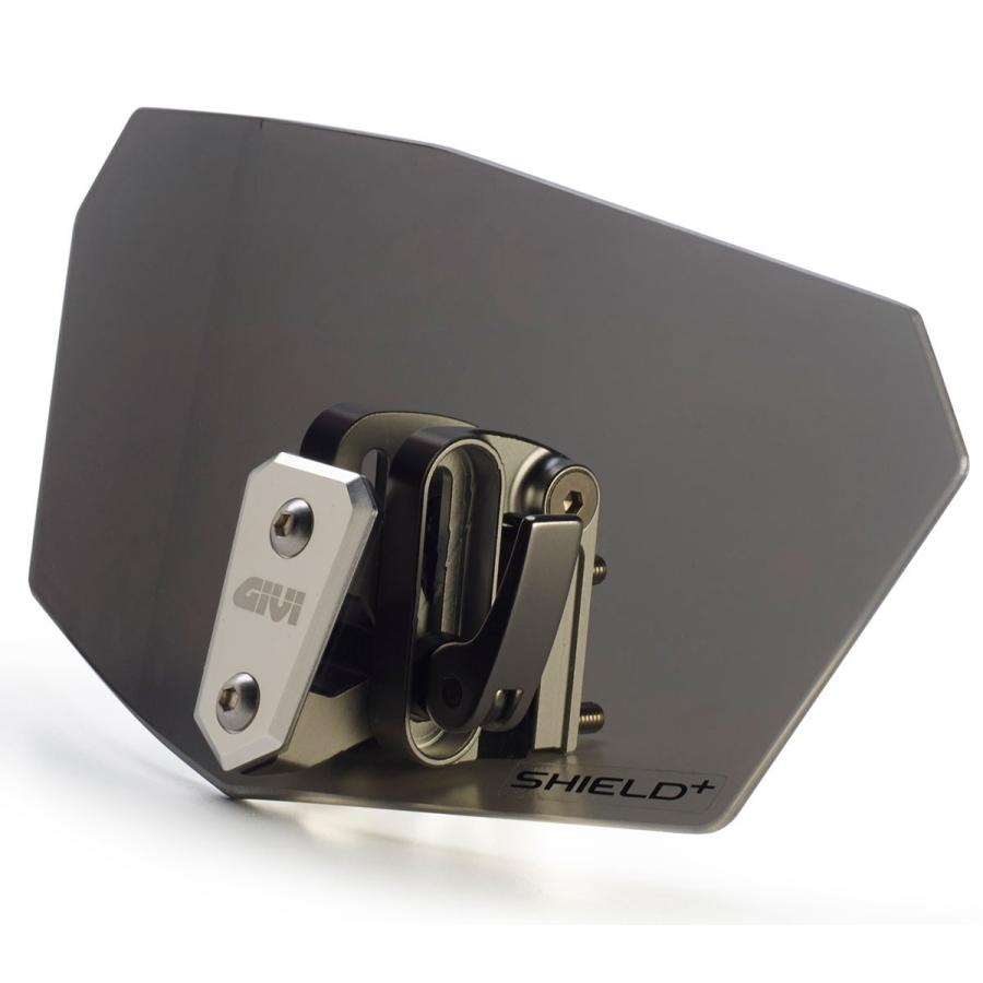 GIVI ジビ S180F ユニバーサルスポイラー ライトスモーク(ブラック透明) 角度調整可能なプラスアルファー スクリーン | GIVI