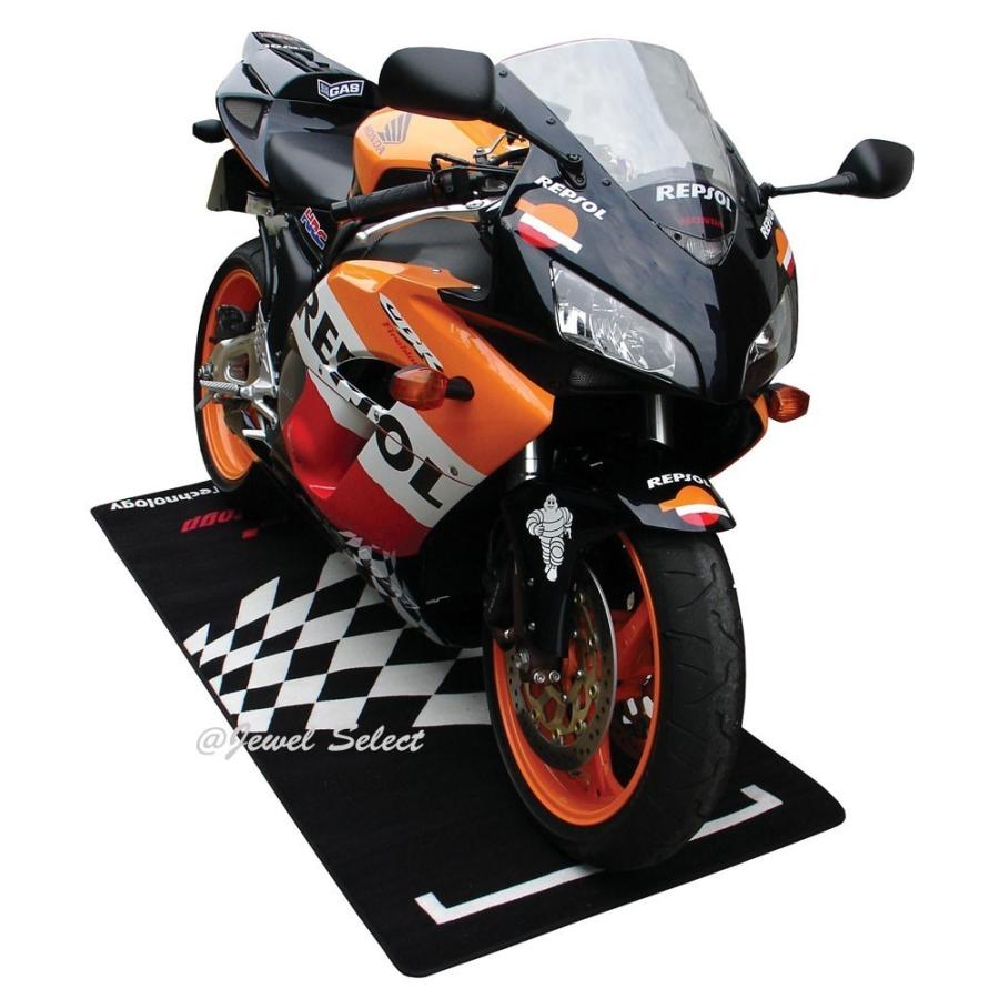 即納 MOTOGP バイクマット チェッカーフラッグ ガレージに お部屋のインテリアマットとしても 190cm×80cm |  | 01