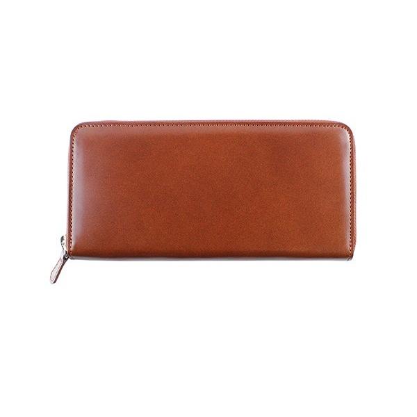 送料無料 ラウンドファスナー長財布 GREDEER コードバン 馬革 コードバン GCKC109C-Z ライトブラウン