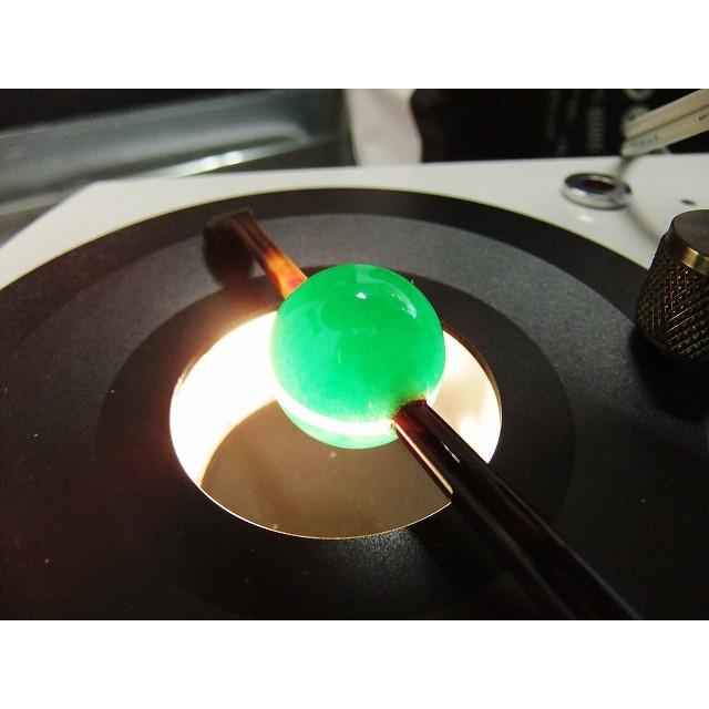 本ヒスイ丸珠φ17.4mm】 【翡翠】【鼈甲】【簪】 ヒスイ べっ甲