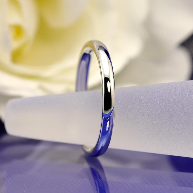 結婚指輪 プラチナ pt950 甲丸 指輪 内甲丸 マリッジリング 刻印・シークレットストーン無料 ブライダル FourLovers Amor 2.0mmの画像