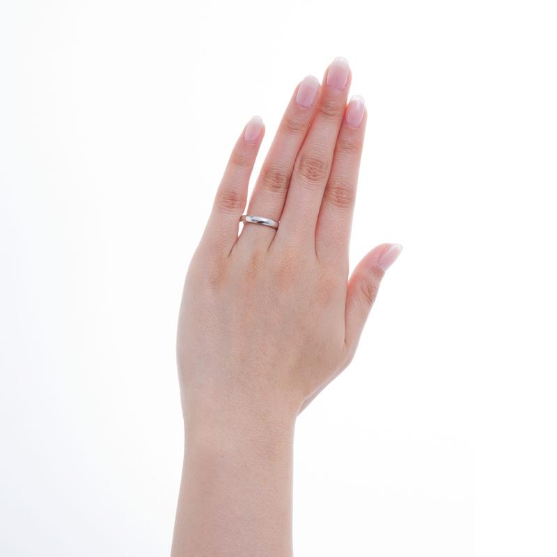結婚指輪 プラチナ pt950 甲丸 指輪 内甲丸 マリッジリング ブライダル メンズ レディース FourLovers Amor 3.0mmの画像