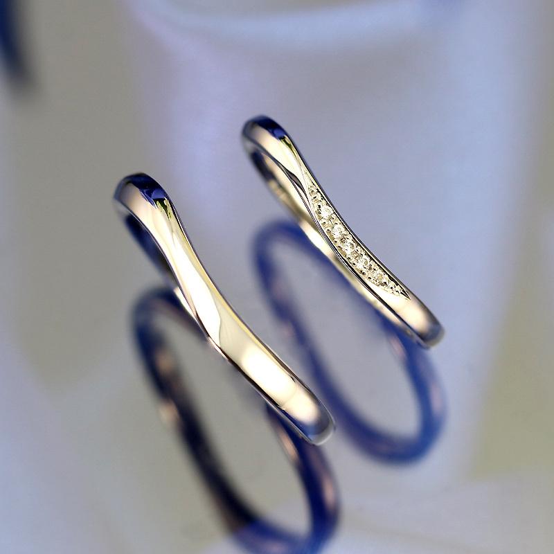 結婚指輪 ダイヤモンド プラチナ pt950 ダイヤ 指輪 ウェーブ 内甲丸 マリッジリング 刻印・シークレットストーン無料 FourLovers Angela 結婚指輪 ダイヤモンド プラチナ pt950 ダイヤ 指輪 ウェーブ 内甲丸 マリッジリング 刻印・シークレットストーン無料 FourLovers Angela